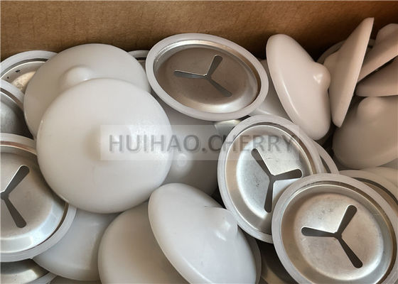 Clipes de isolamento acústico em aço inoxidável 304 com polietilenos brancos, montados em pinos de solda CD de 38mm