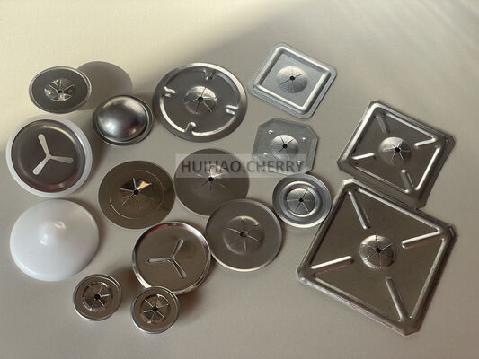 Arruela de travamento automático resistente à corrosão de 1-1/4" Aço inoxidável 316 Arruela de travamento quadrada para isolamento de lã de rocha