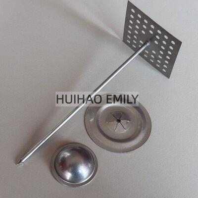 2.7mm Dia Glass Wool Isolation Hanger Nails com Lavadora Auto-Locking