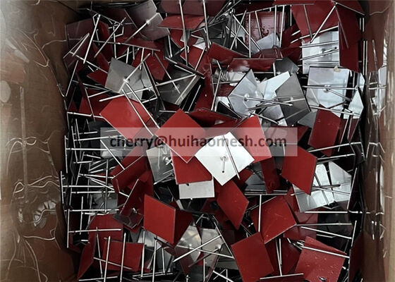 Pins e lavadoras de isolamento de parede ou teto de aço revestido com zinco (63 mm de comprimento) com base adesiva (aderente)