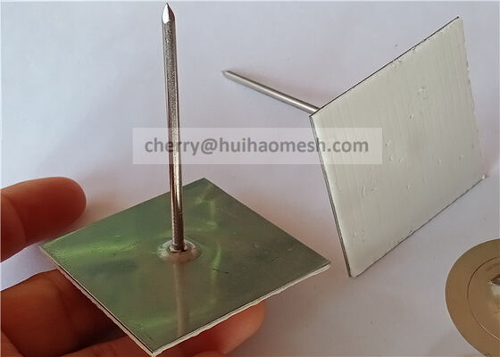 63.5mm de aço galvanizado Pins de isolamento auto-stick para instalar painéis de isolamento de espuma