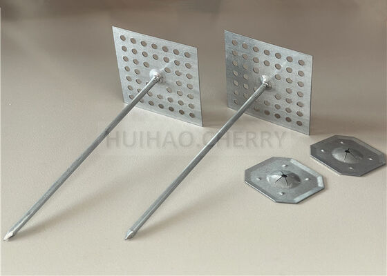 Fixadores de isolamento de lã de rocha em aço inoxidável 316L, pinos de isolamento perfurados para tetos e paredes