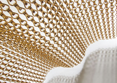 2 mm tipo de ligação de gancho de malha metálica cortina de janela porta Fly Curtain