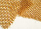 tela de malha dourada do anel do metal da cor do diâmetro 20mm OD de 2MM para a cortina metálica do hotel