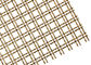 Rede de arame arquitetónica da cor do ouro, abertura frisada da malha 6mm da tela de fio liso