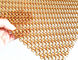 Passo tecido de aço inoxidável decorativo frisado do envoltório da cor 5mm do ouro da malha do fio