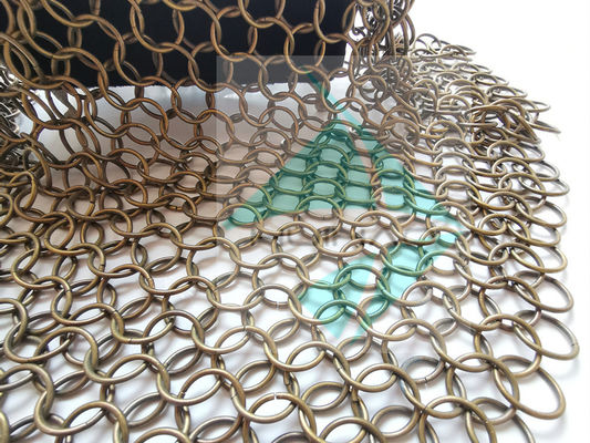 2mm 20mm Metal Ring Mesh Partition Curtain Drapery Decoração