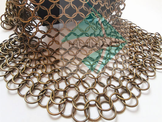 2mm 20mm Metal Ring Mesh Partition Curtain Drapery Decoração