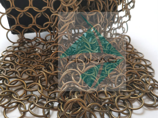 2mm 20mm Metal Ring Mesh Partition Curtain Drapery Decoração