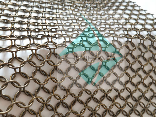 2mm 20mm Metal Ring Mesh Partition Curtain Drapery Decoração