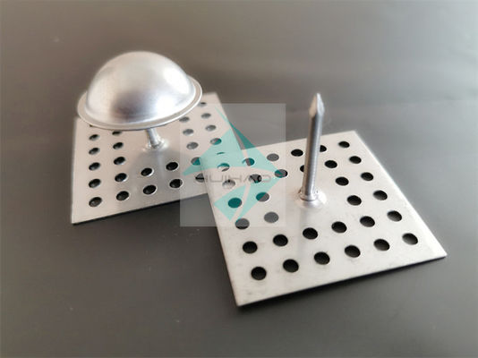 Suporte para isolamento com base perfurada de 2" para fixar lã de vidro na parede