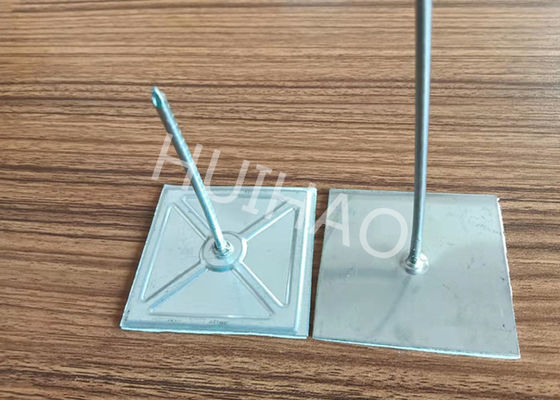 Pinos de Isolamento com Base Perfurada em Aço para Fixação de Isolamento em Superfícies Rugosas, 12Ga Diâmetro 63,5mm