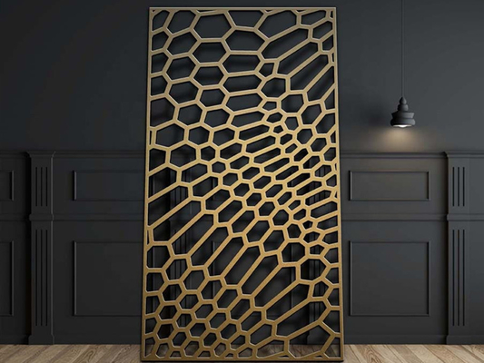 Painel de malha de alumínio cortado a laser 1220x3050mm para cerca externa