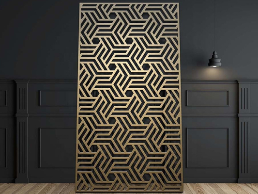 Painel de malha de alumínio cortado a laser 1220x3050mm para cerca externa