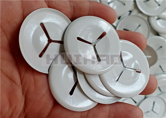 Grampos de aço suaves da isolação com o revestimento branco da cor para fixar os pinos da isolação