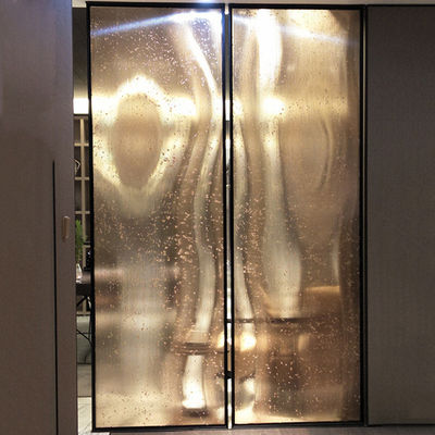 Tela de chuveiro de bronze de Mesh Art Laminated Glass do fio de cobre