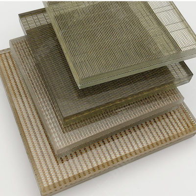 Decoração Art Fabric Laminated Glass With Mesh Interlayer