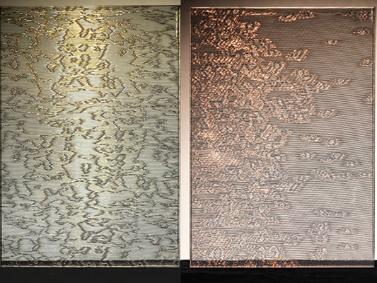 A tela da decoração da parede de separação laminou o vidro com rede de arame PVB do metal