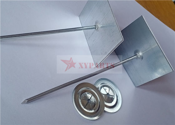 63.5mm de aço galvanizado Pins de isolamento auto-stick para instalar painéis de isolamento de espuma