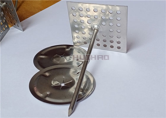Pins de fixação de isolamento perfurados de aço inoxidável para fixação de materiais de isolamento