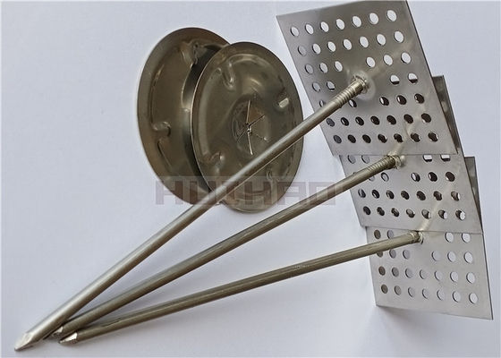 2 x 2 pinos de fixação de isolamento de base perfurados de aço galvanizado ou de aço inoxidável