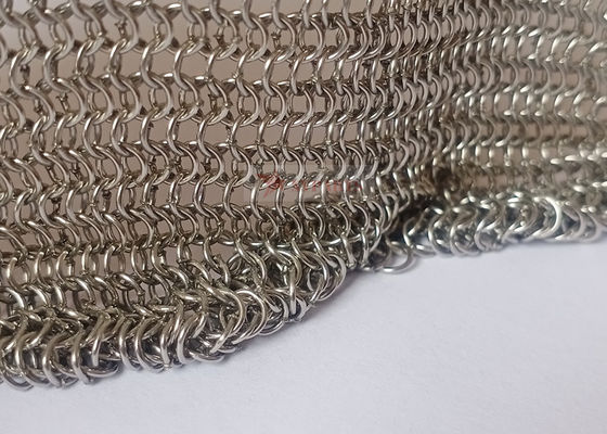 0.53x3.81mm de aço inoxidável Soldado Chainmail Ring Mesh para cortinas de malha de metal
