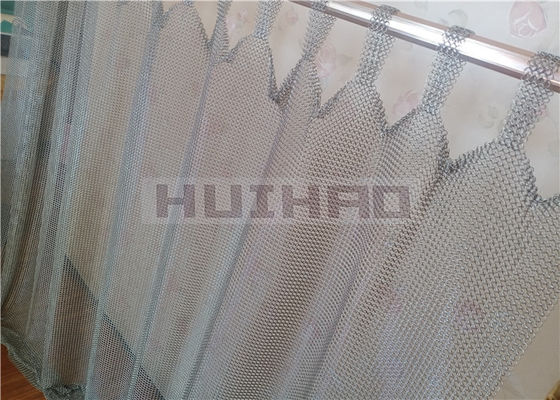 0.8x7mm aço inoxidável cadeia de correio retalho cortinas tipo soldado para divisores de sala