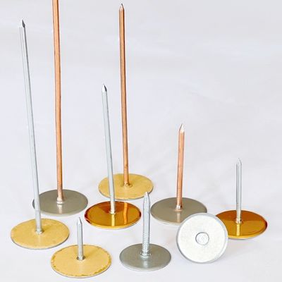 Cabeça de copos de aço galvanizado pinos soltos projetados para soldar através e proteger envoltórios de isolamento para dutos HVAC