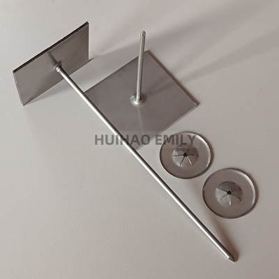 2.7mm de aço Glavanized auto-aderente de isolamento Stick Pins Fixação camada de lã de rocha