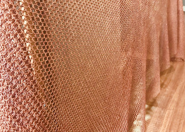 Tipo abertura de Chainmail da malha do anel do cobre da cortina das salas de concertos do diâmetro 8mm de 1mm