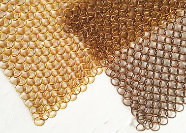 Malha de difusão clara do anel do metal de Chainmail para a separação do interior de Decoraive