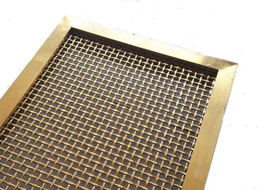 Sala Drivider do quadro do metal da cor de PVD com tela de Weave decorativa rígida de aço