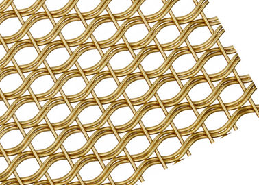 Malha tecida arquitetónica decorativa da cor de bronze clara para a tela Parition de Salão