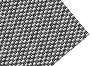 Tipo tela arquitetónica de aço inoxidável do Weave do metal como os painéis do infill dos trilhos