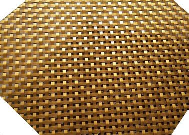 Rede de arame arquitetónica da cor do ouro, abertura frisada da malha 6mm da tela de fio liso