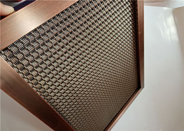 Pre - painéis de rede de arame arquitetónicos tecidos frisados com quadro versátil da espinha