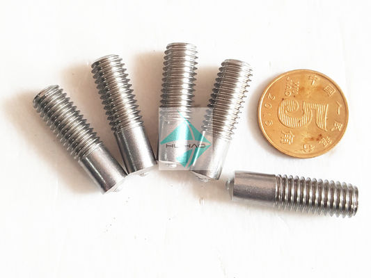 Pinos sulcados anulares de aço inoxidável da soldadura de parafuso prisioneiro, aço suave chapeado de cobre M5 - soldador Pins With Threaded do parafuso prisioneiro M12