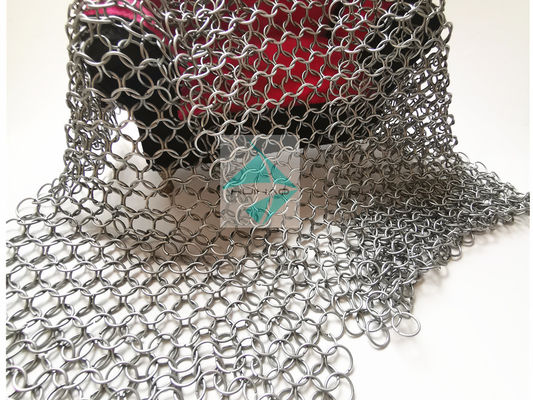 Liga de alumínio Chainmail em volta de Ring Mesh, metal Ring Mesh do divisor da decoração