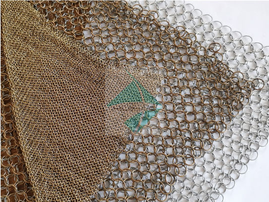 Firepe seleciona lacSs304 o metal Ring Mesh Antique Colored Finished