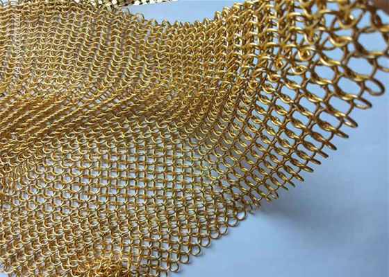 A corrente trançou 1.2mm Ring Mesh For Indoor Decoration de aço inoxidável