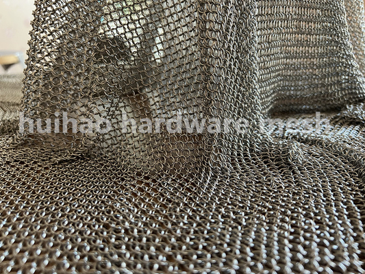 7mm Od Mesh Curtain Chain Mail Small de aço inoxidável Ring For Wall