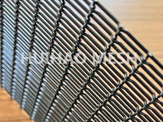 Preto arquitetónico de aço inoxidável de Mesh Metal Woven Wire Spray da fachada para a cerca decorativa