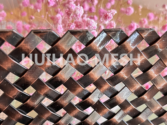 17,4% zonas abertas Mesh Anti Brass Finished Decorative tecido arquitetónico para o armário
