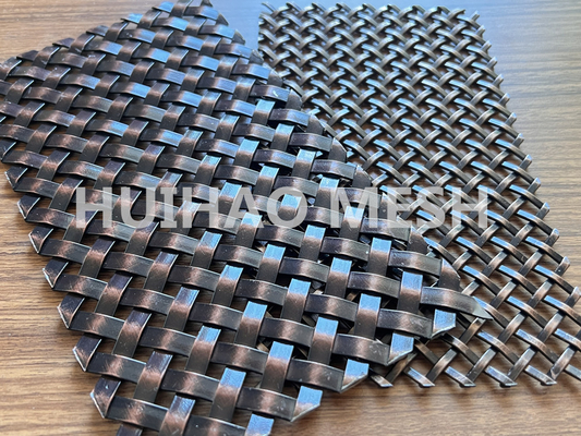 Fio arquitetónico Mesh Antique Finish Square Hole 304 de aço inoxidável dos armários da mobília