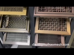 Parede divisória arquitetônica Tecido de fio de malha de carne de aço inoxidável Diâmetro plano