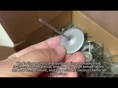 Componentes de almofadas de isolamento removíveis: gancho e lavadora de aço inoxidável e alfinetes de cobertor