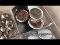 Tamanho e Material Lavadora auto-bloqueável ou tampas auto-bloqueáveis personalizáveis feitas de Huihao